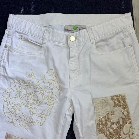 Stella McCartney Gold Patchwork Embroidery Boyfriend Jeans 31 - Picture 6 of 15